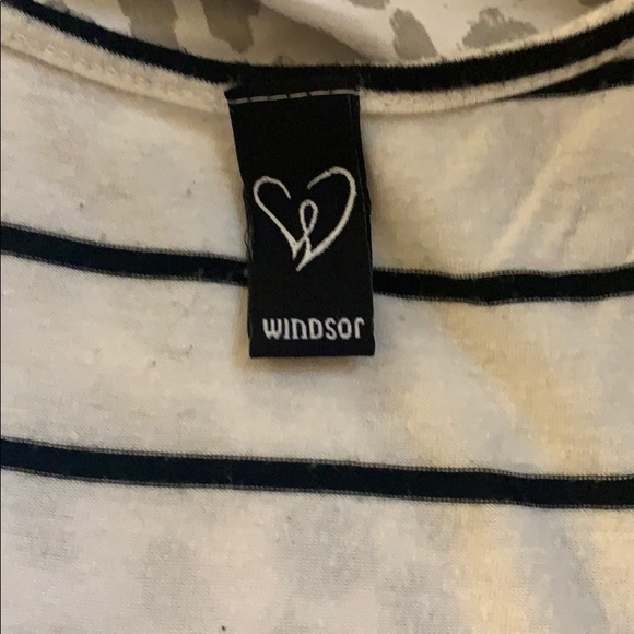 Windsor Black and White Striped Top - Picture 2 of 2